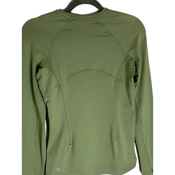 Lululemon Runderful Long Sleeve Rulu *Brushed Willow Green-sz 4 - Picture 10 of 12